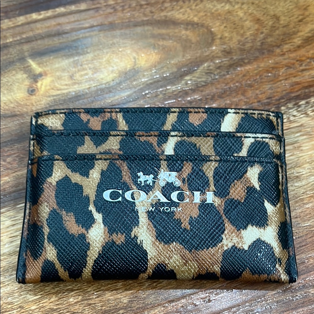 Coach Animal Print Card Holder